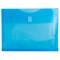 JAM Paper 9.63" x 11.63" Blue Plastic Hook & Loop Closure Booklet Letter Envelopes with Expansion, 120ct.